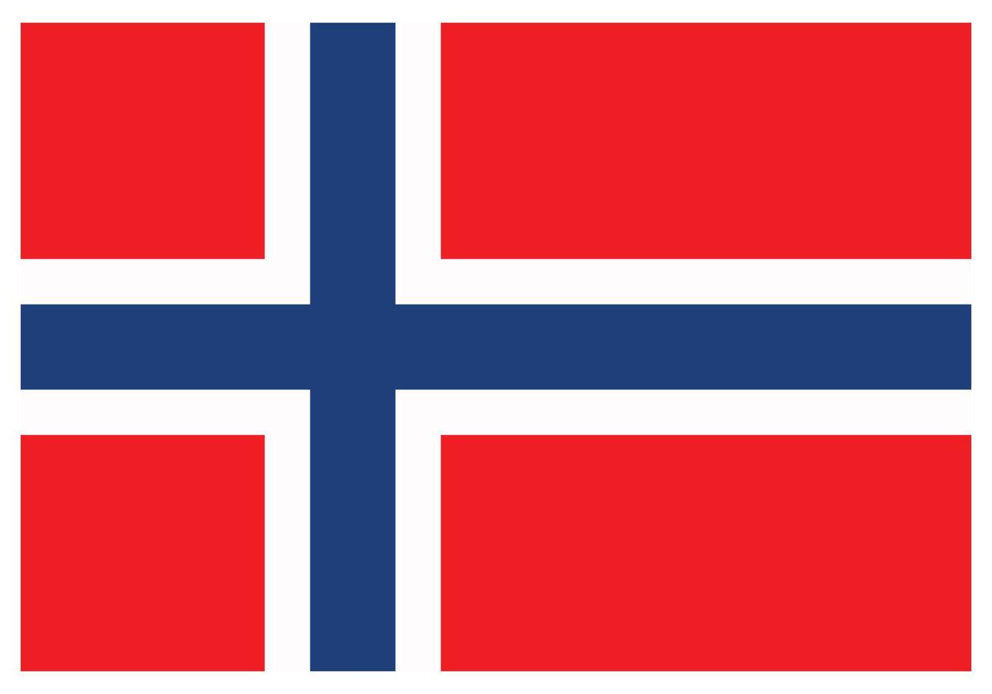 National flag of Norway - Flat color icon. vector