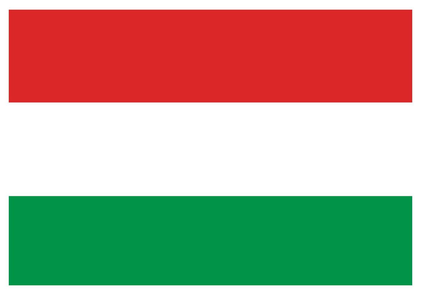 National flag of Hungary - Flat color icon. vector