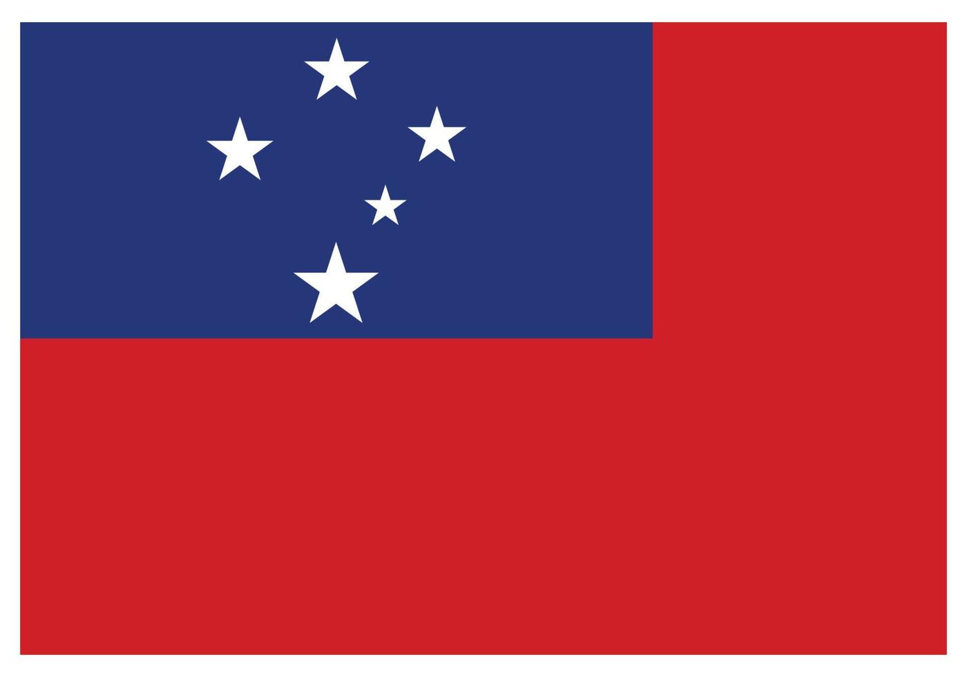 National flag of Samoa - Flat color icon. vector