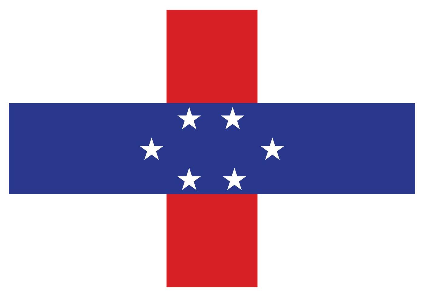 National flag of Netherlands Antilles - Flat color icon. vector