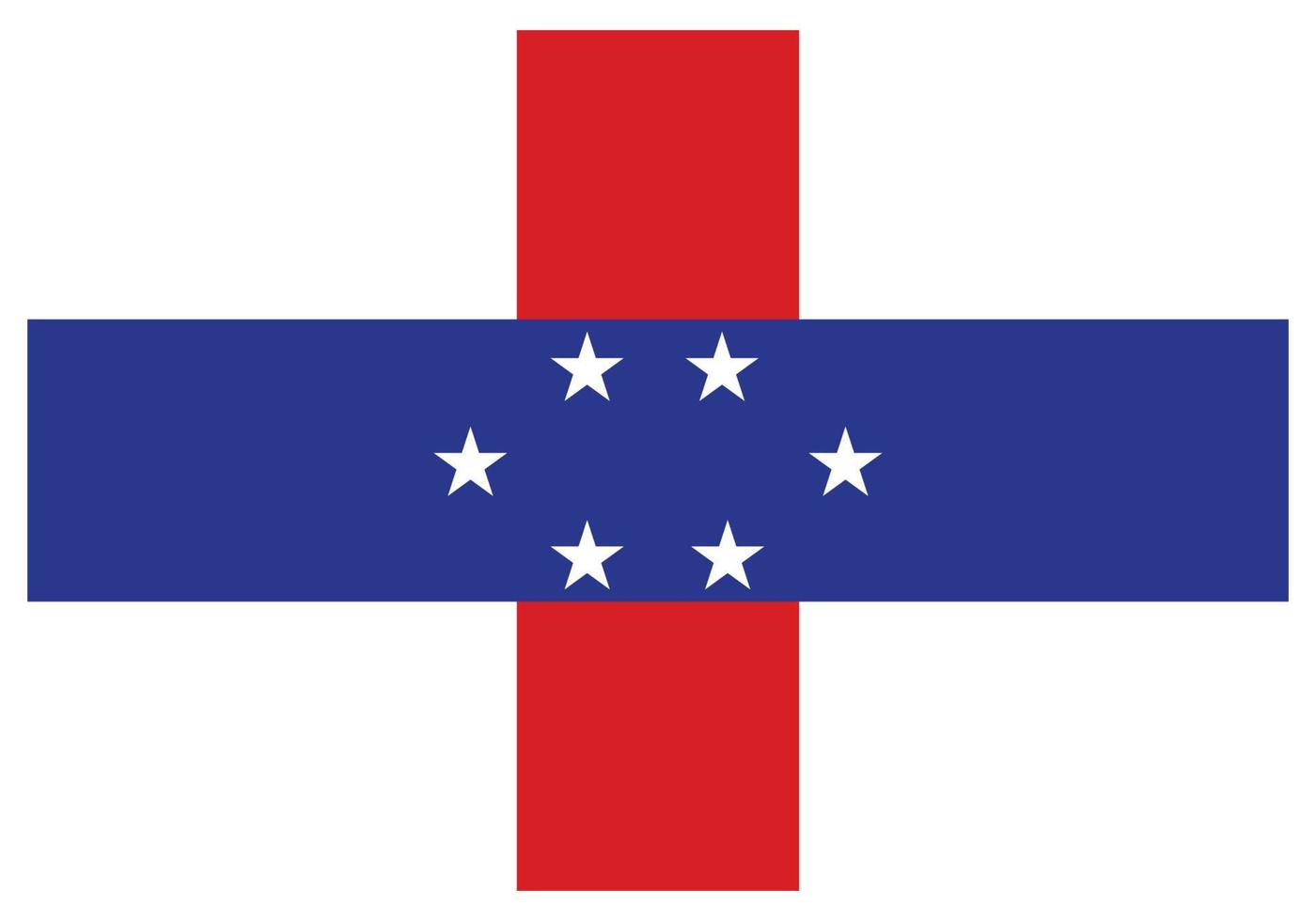 National flag of Netherlands Antilles - Flat color icon. vector