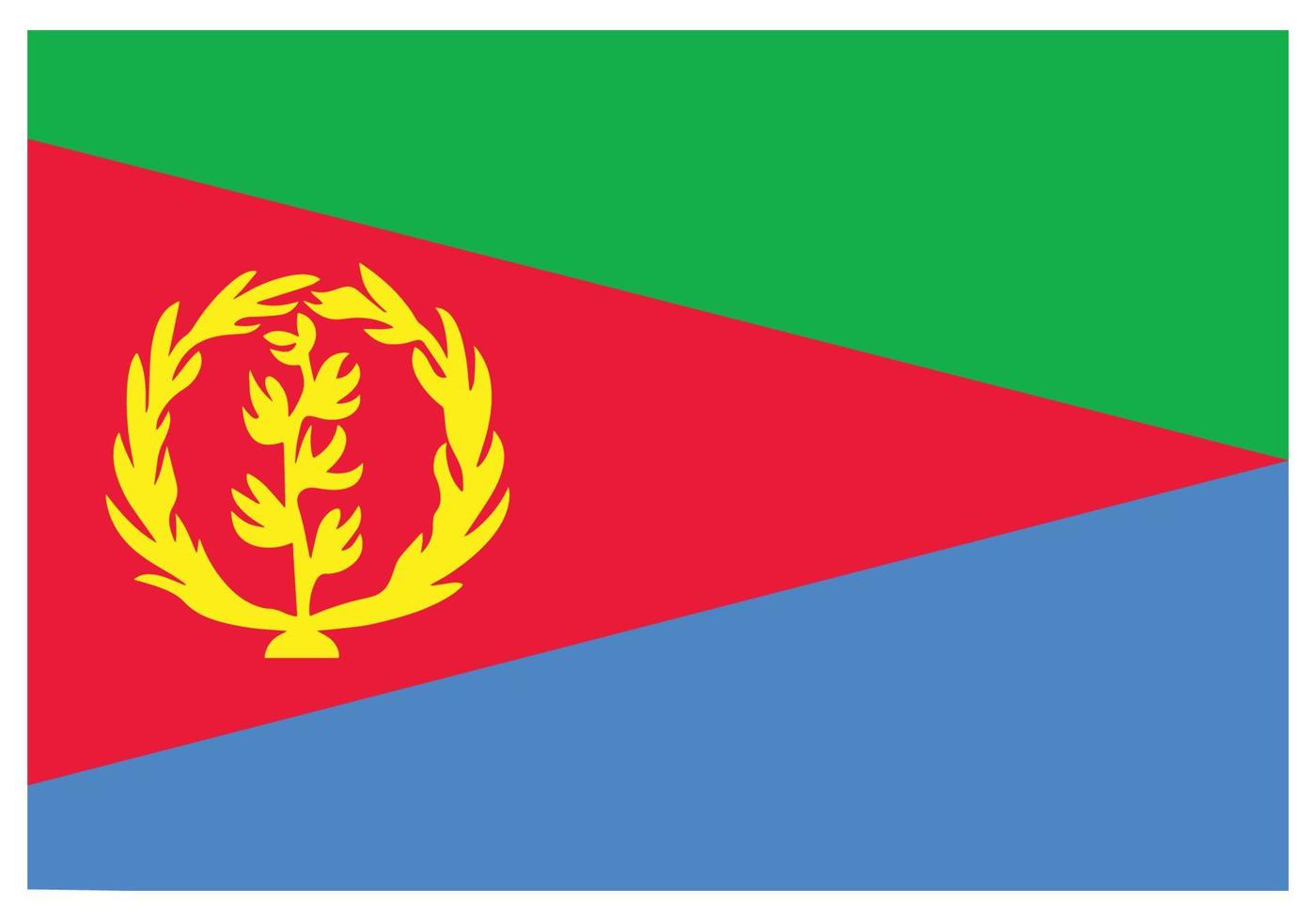 National flag of Eritrea - Flat color icon. vector