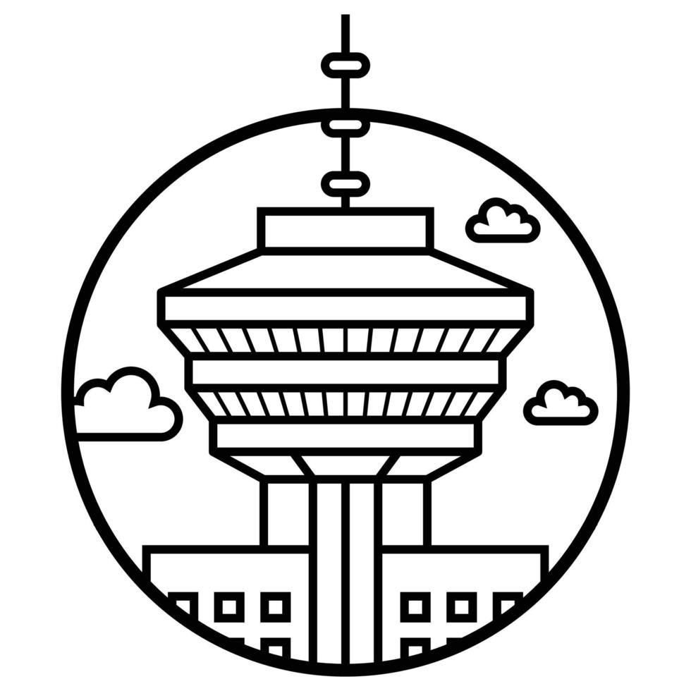 World famous building - Vancouver vector