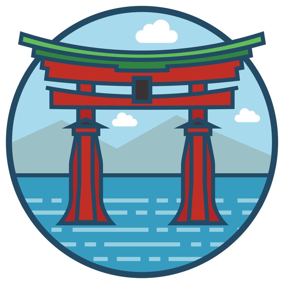 World famous building - Japanese Gate vector
