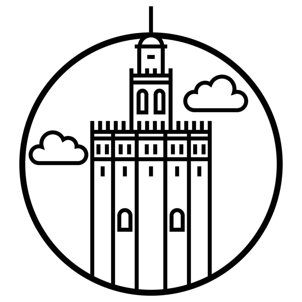 edificio de fama mundial - sevilla vector