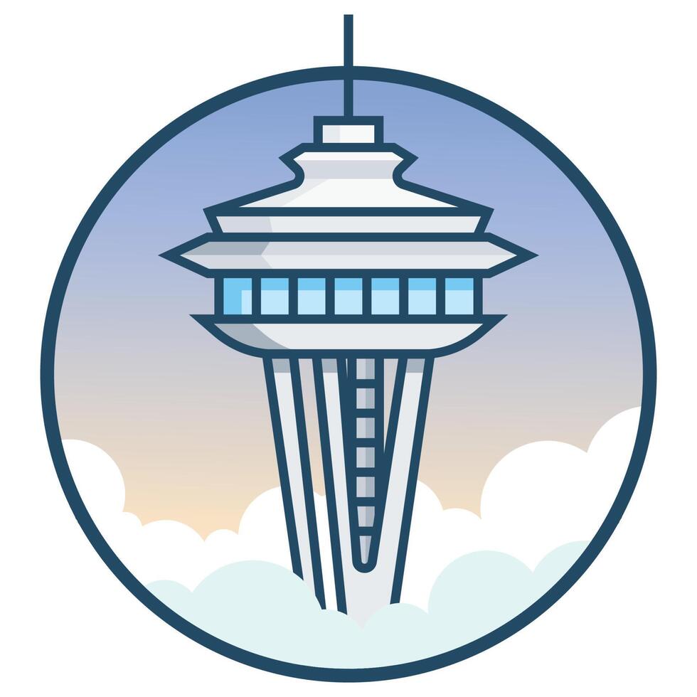 World famous building - Seattle vector