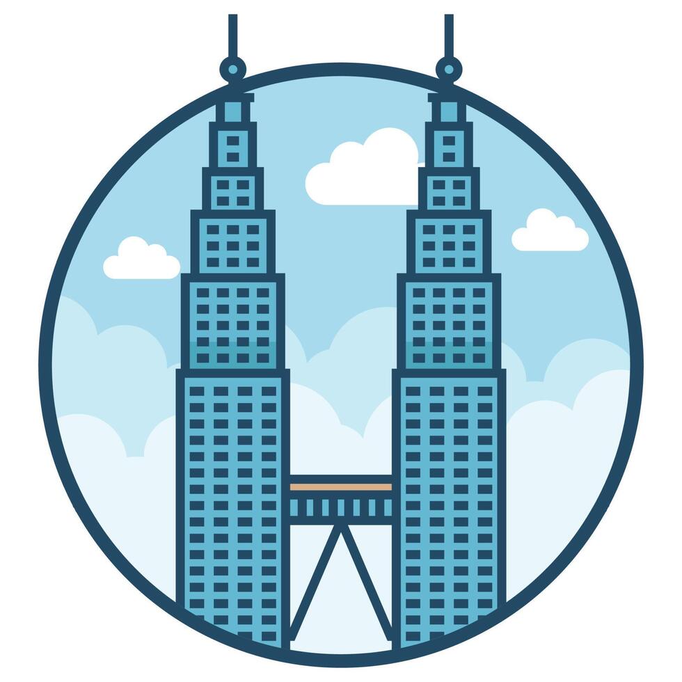 World famous building - Kuala Lumpur vector
