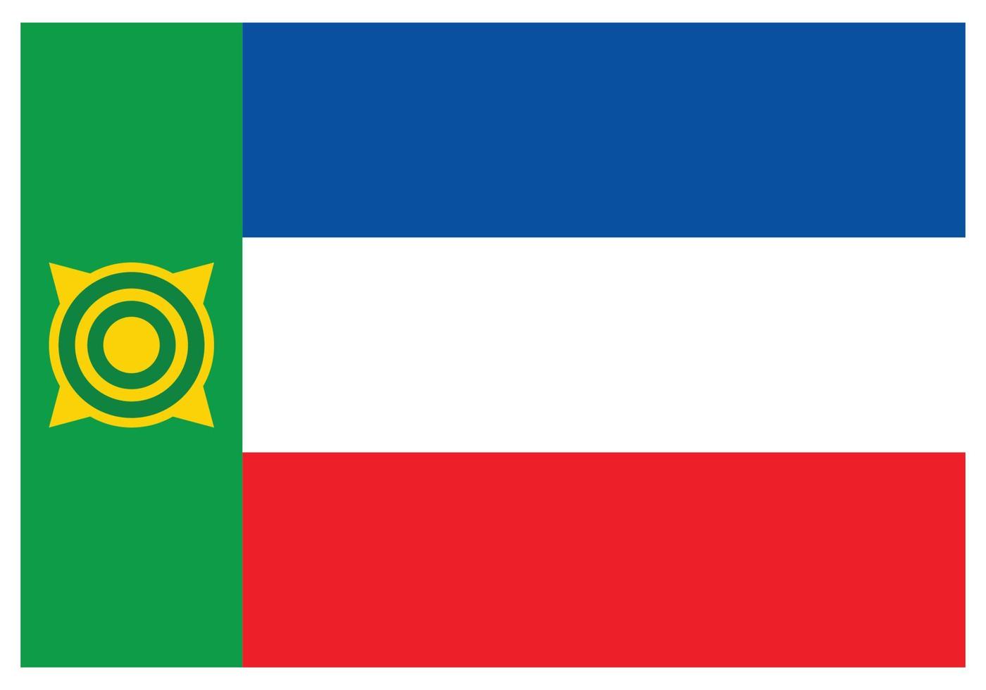 National flag of Khakassia - Flat color icon. vector