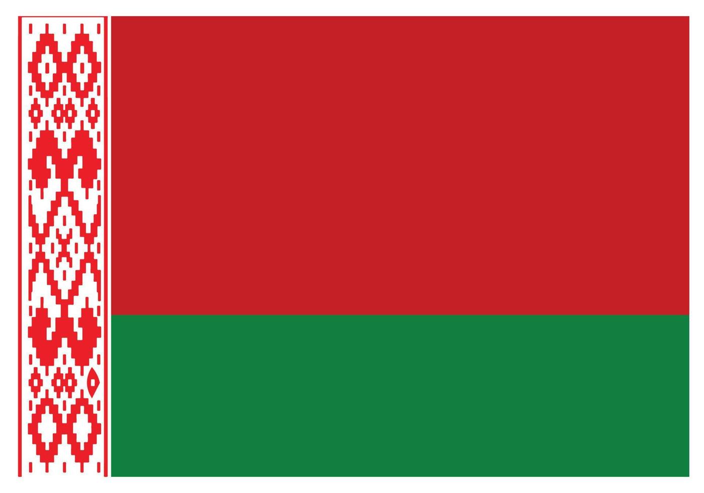 National flag of Belarus - Flat color icon. vector