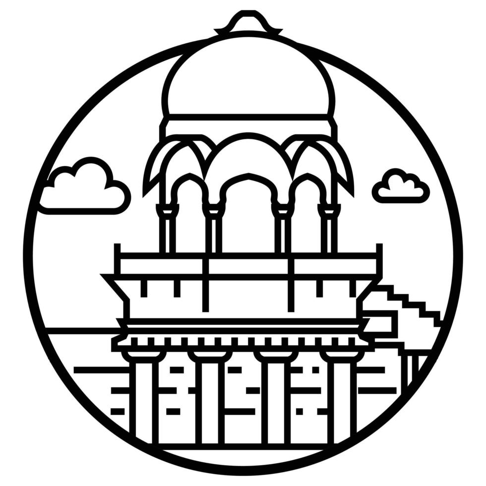 edificio mundialmente famoso - india vector