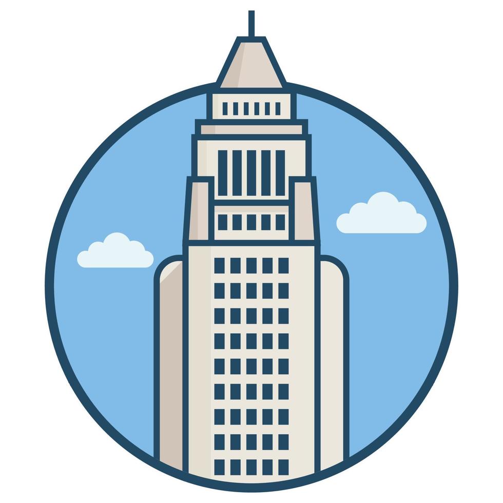 World famous building - City Hall USA vector