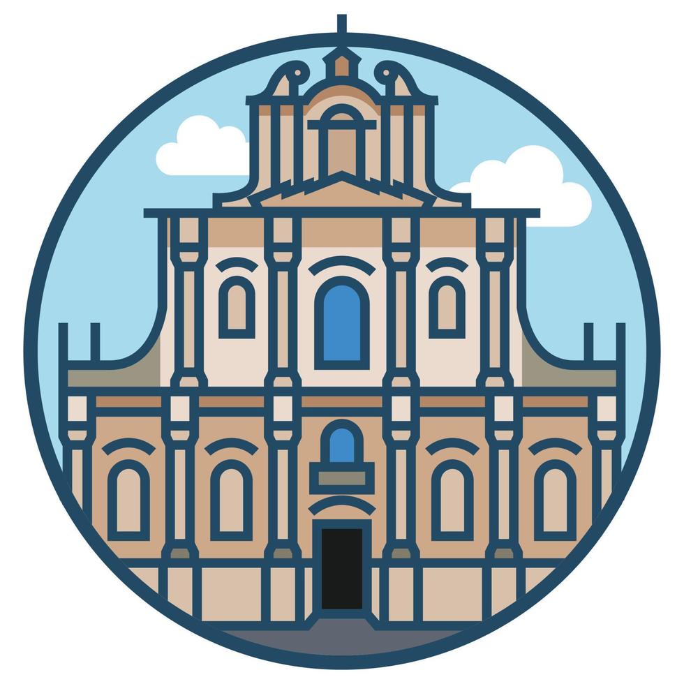 World famous building - Warsaw Church vector
