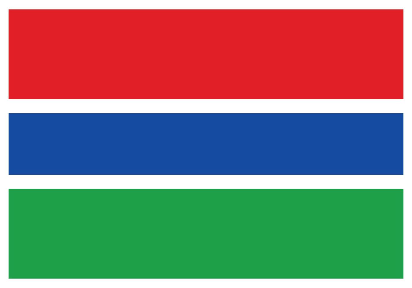 bandera nacional de gambia - icono de color plano. vector