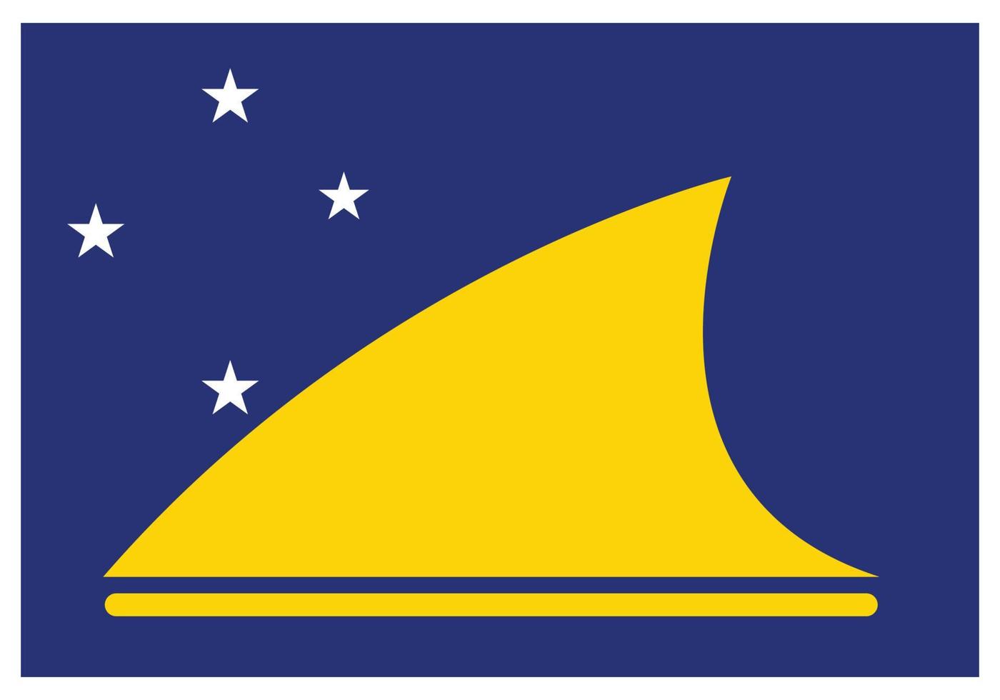 bandera nacional de tokelau - icono de color plano. vector