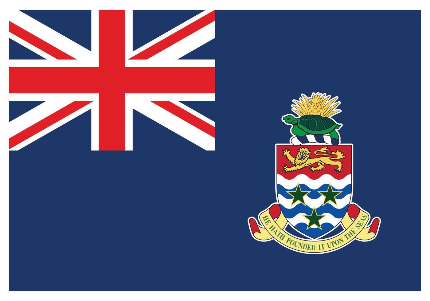 National flag of Cayman Islands - Flat color icon. vector