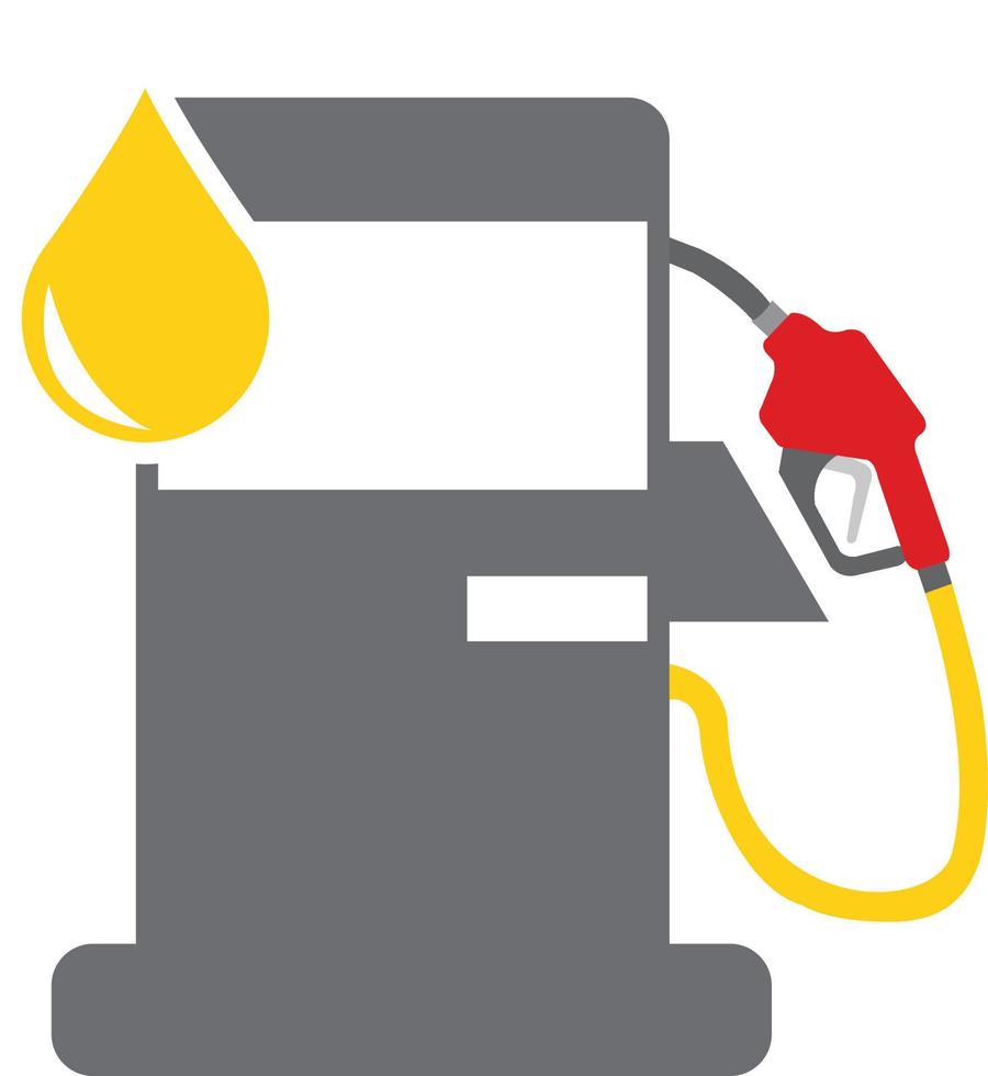 símbolo de diseño de vector de gasolinera de bomba de gasolina