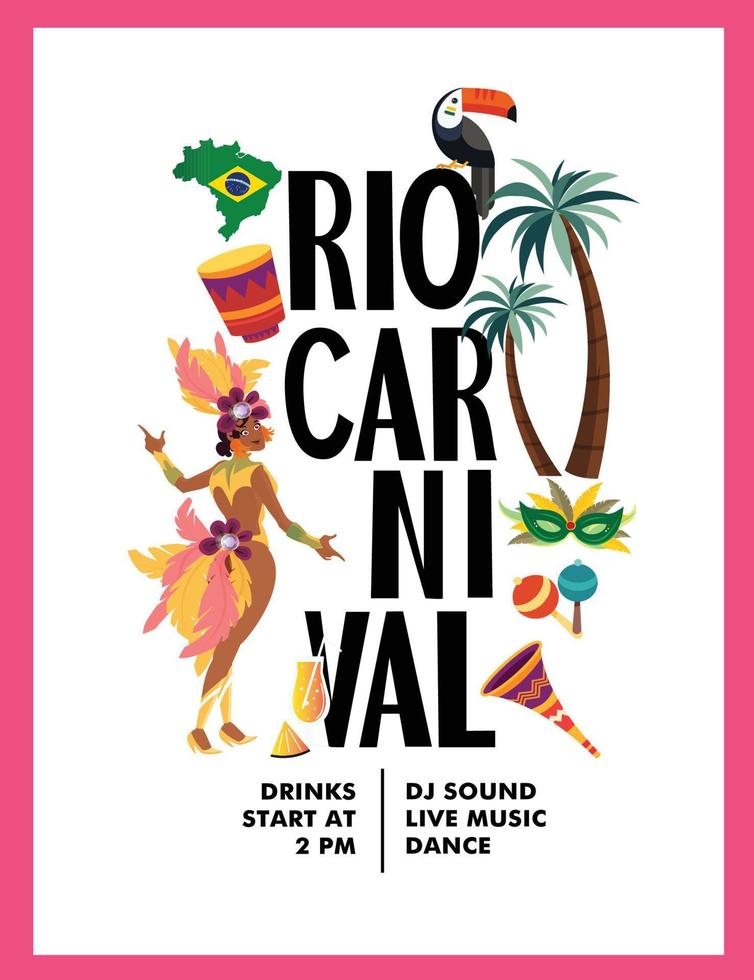 cartel de fondo de fiesta de carnaval vector