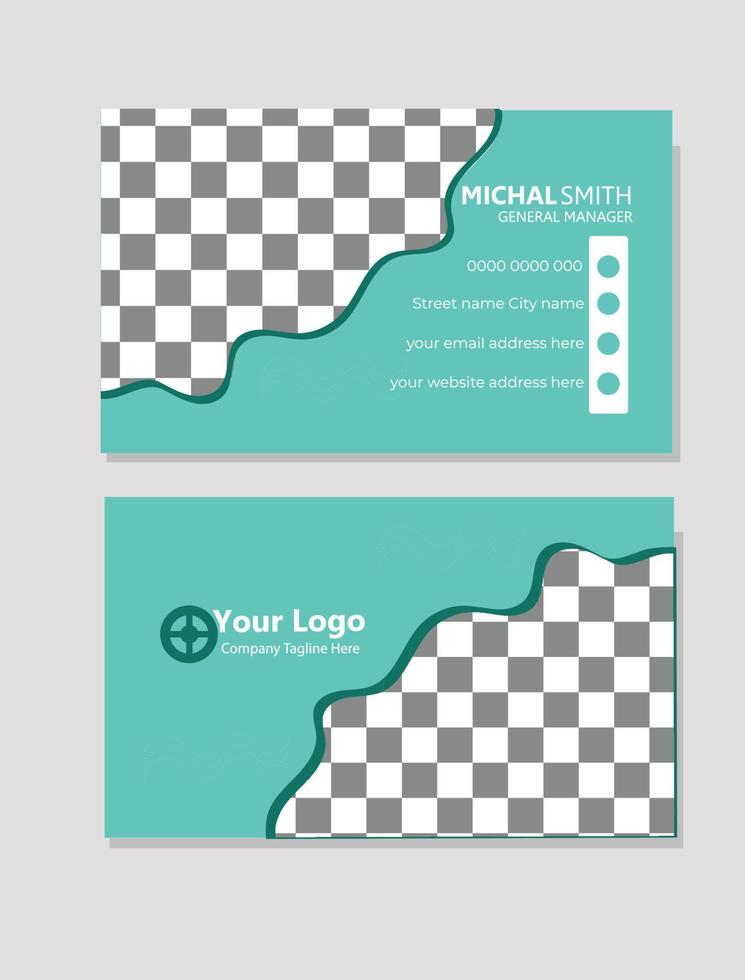 Simple business card design vector