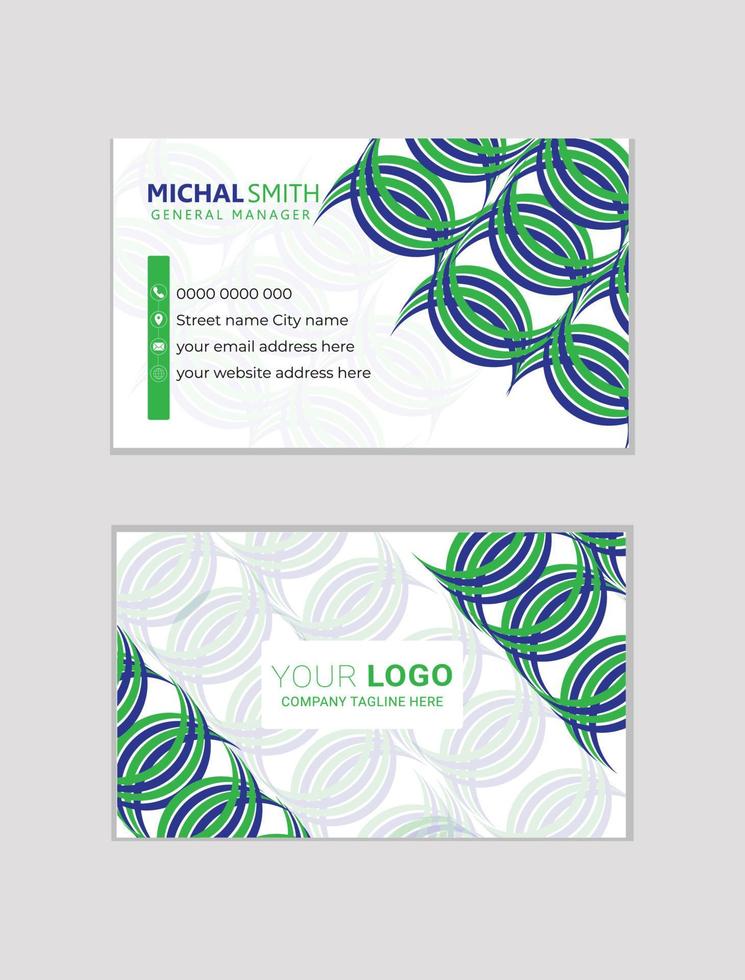Unique business card design vector