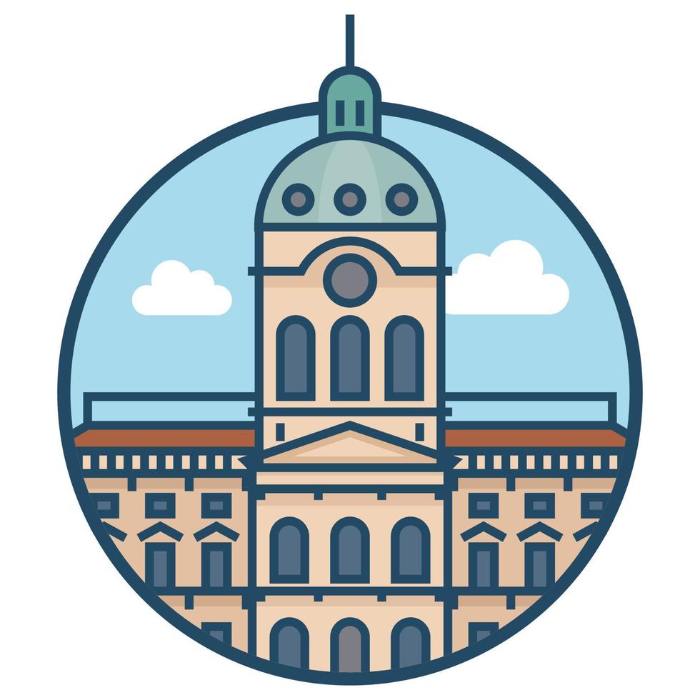 World famous building - Charlottenburg Palace vector