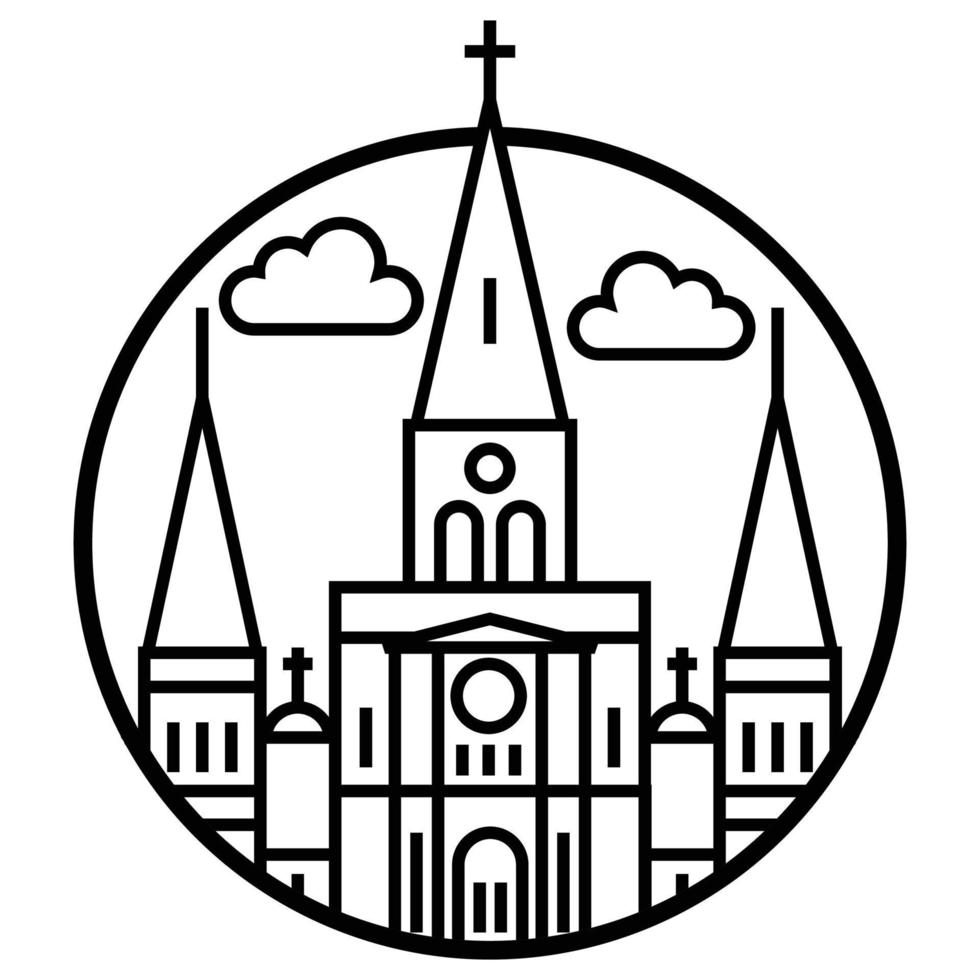 World famous building - New Orleans vector