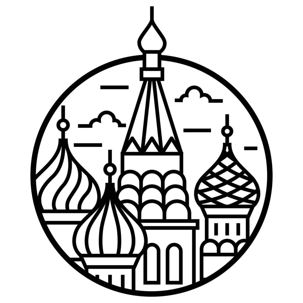 World famous building - St Basils Cathedral vector