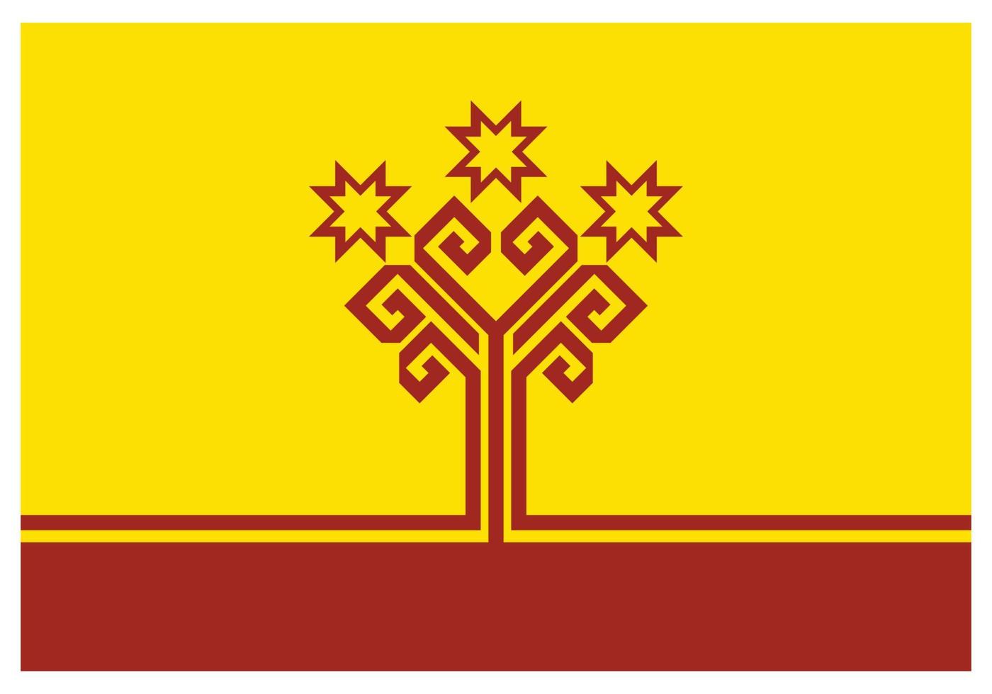 National flag of Chuvashia - Flat color icon. vector