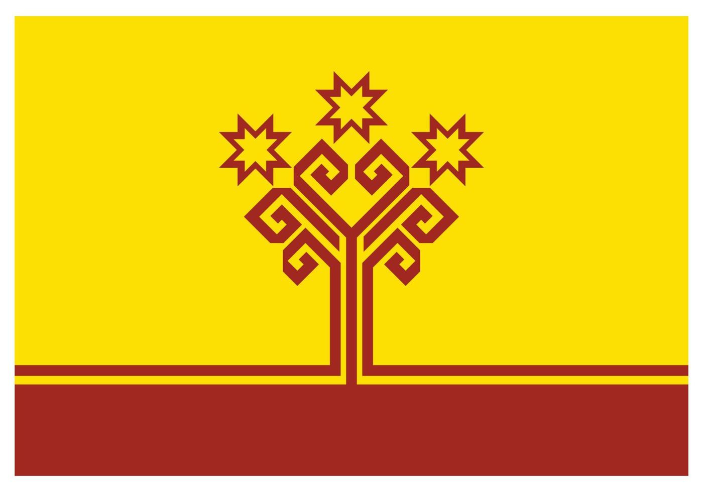 National flag of Chuvashia - Flat color icon. vector