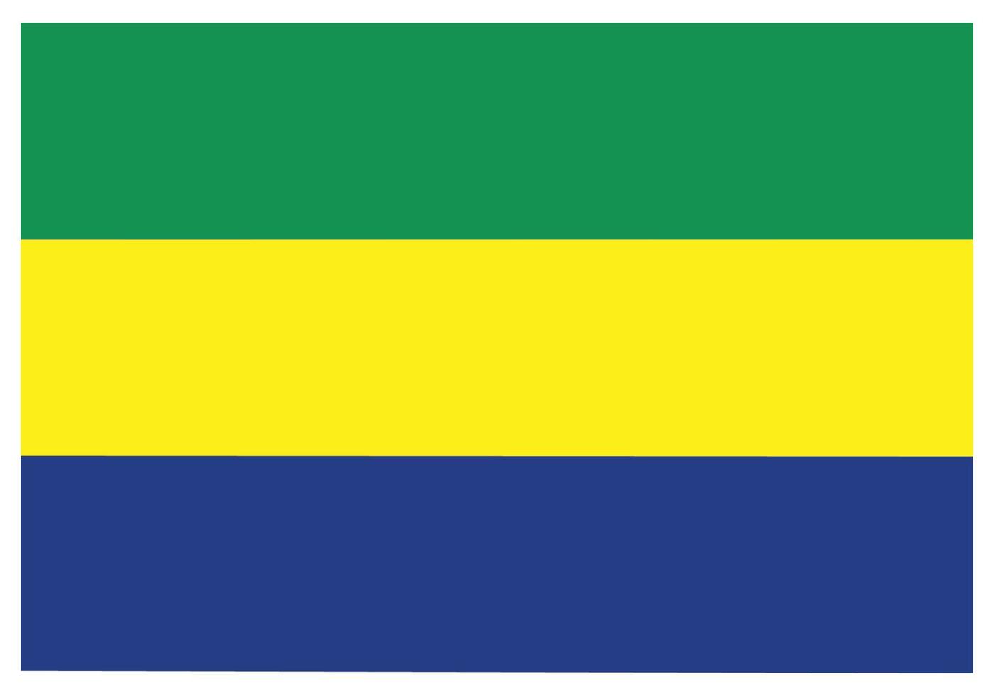 bandera nacional de Gabón - icono de color plano. vector