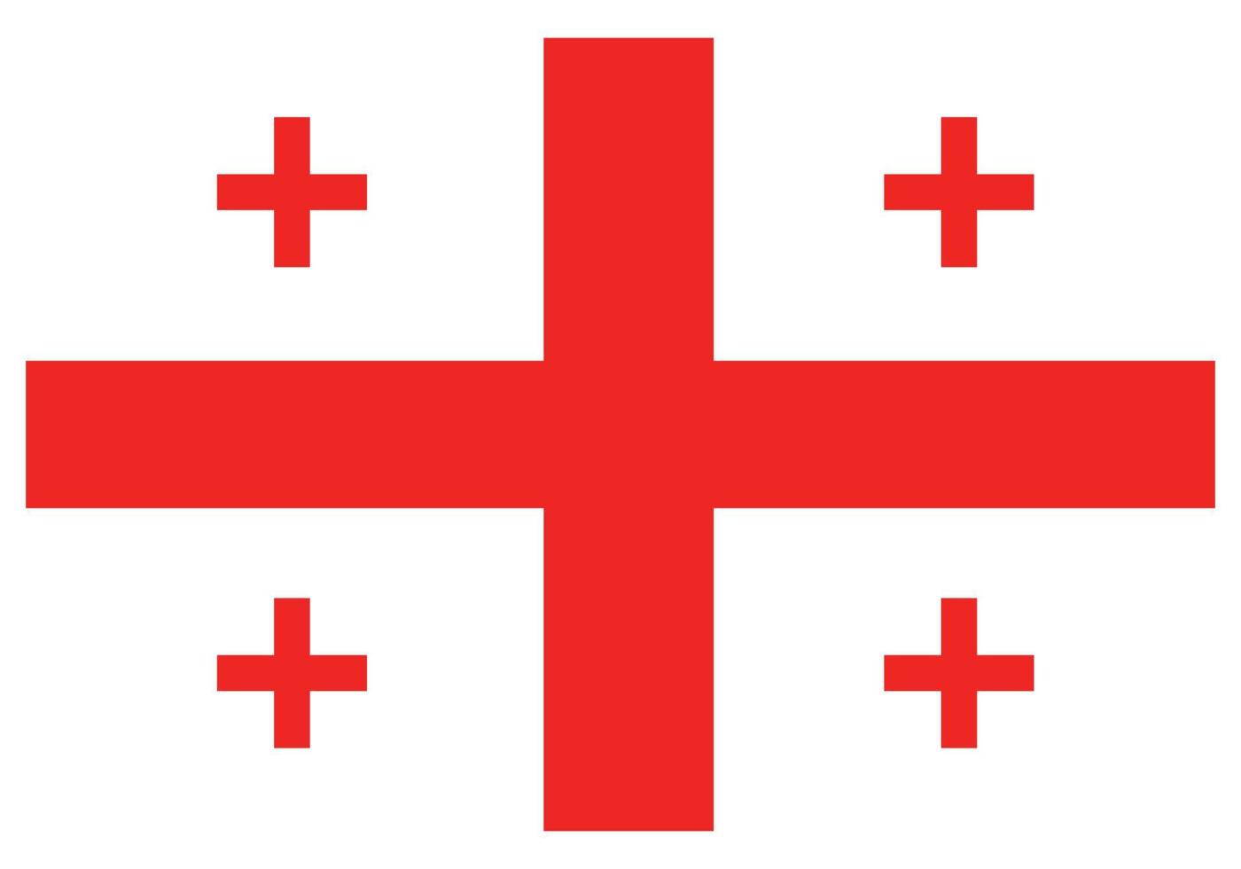 National flag of Georgia - Flat color icon. vector