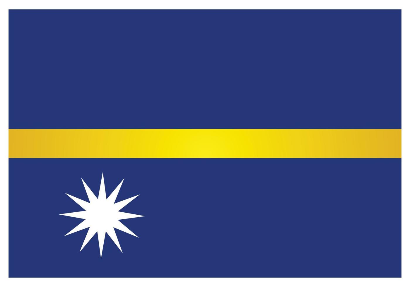 National flag of Nauru - Flat color icon. vector