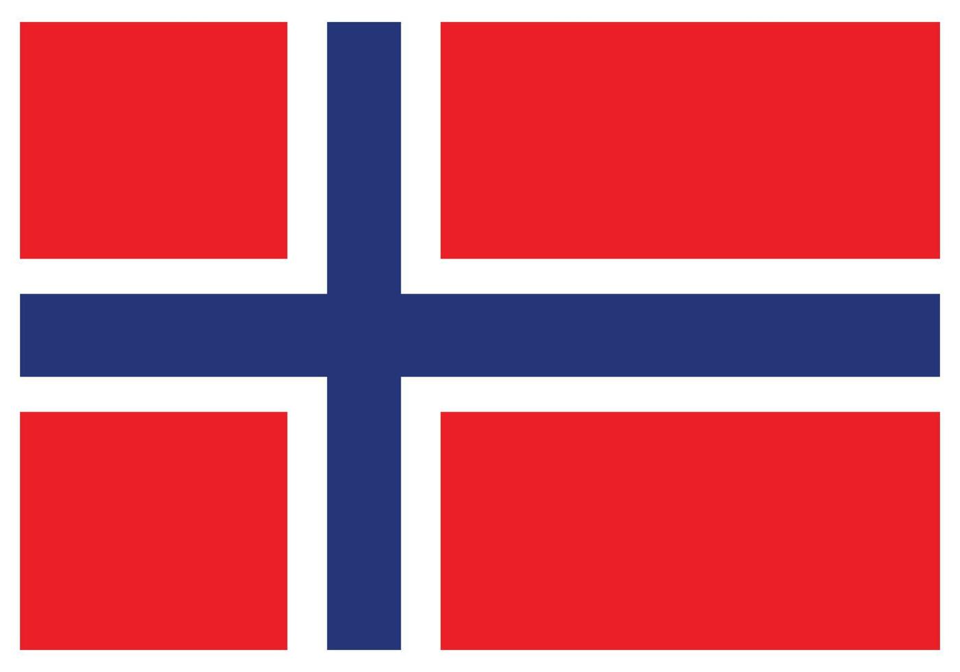 bandera nacional de noruega - icono de color plano. vector