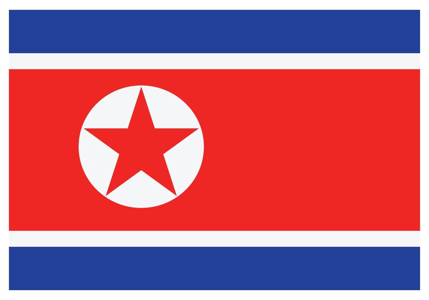 National flag of Korea, North - Flat color icon. vector