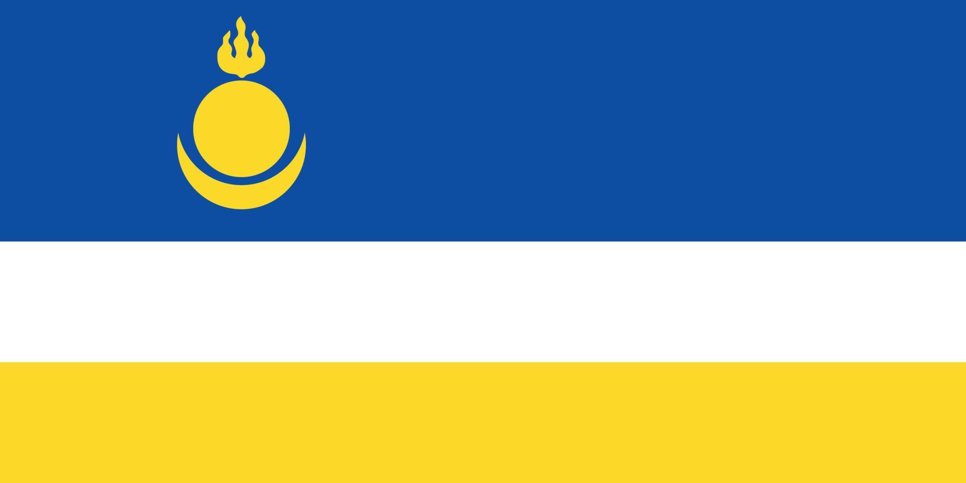Buryatia officially flag vector
