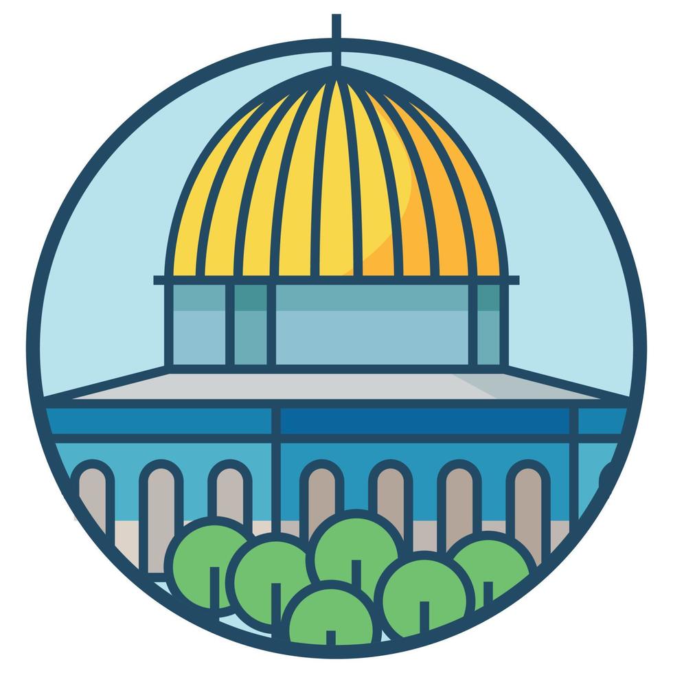 World famous building - Palestine vector