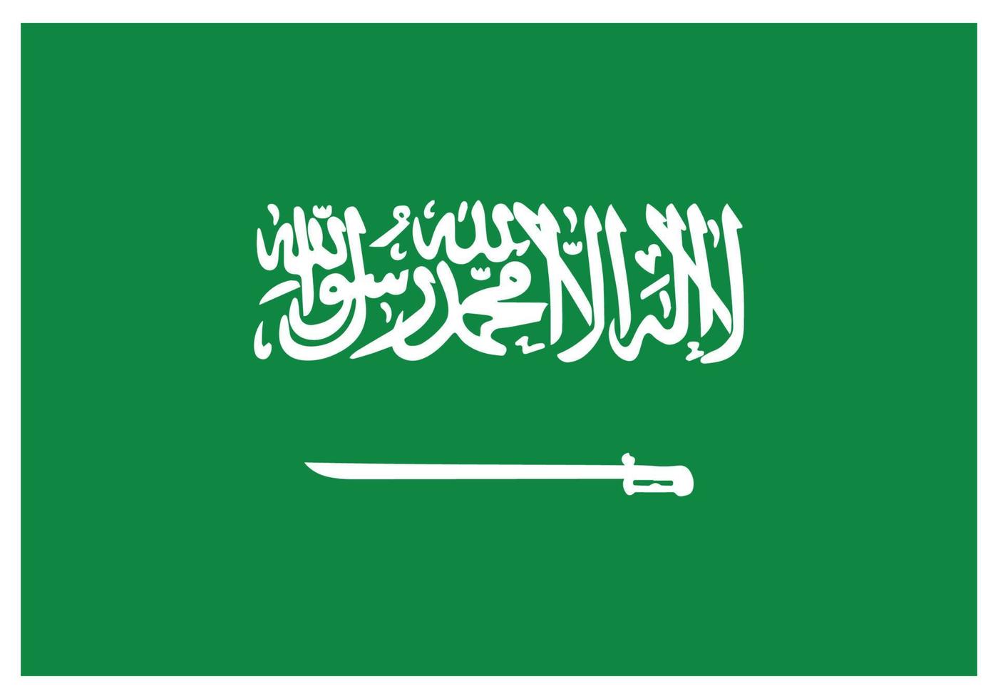 National flag of Saudi Arabia - Flat color icon. vector