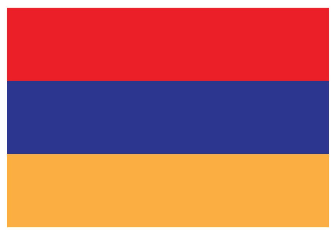 National flag of Armenia - Flat color icon. vector