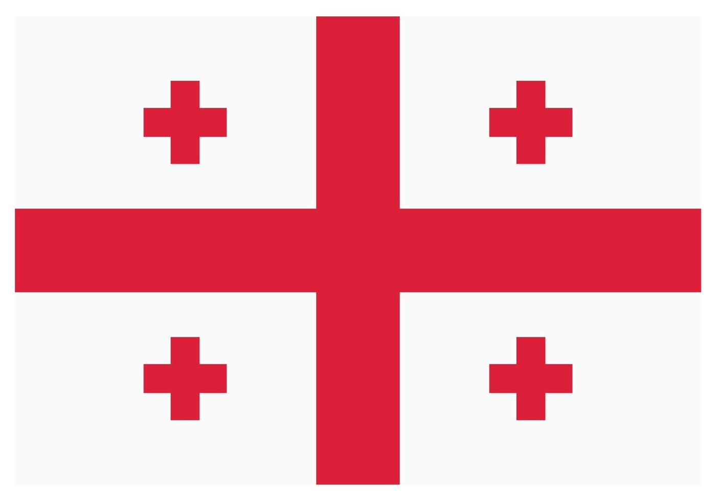 National flag of Georgia - Flat color icon. vector