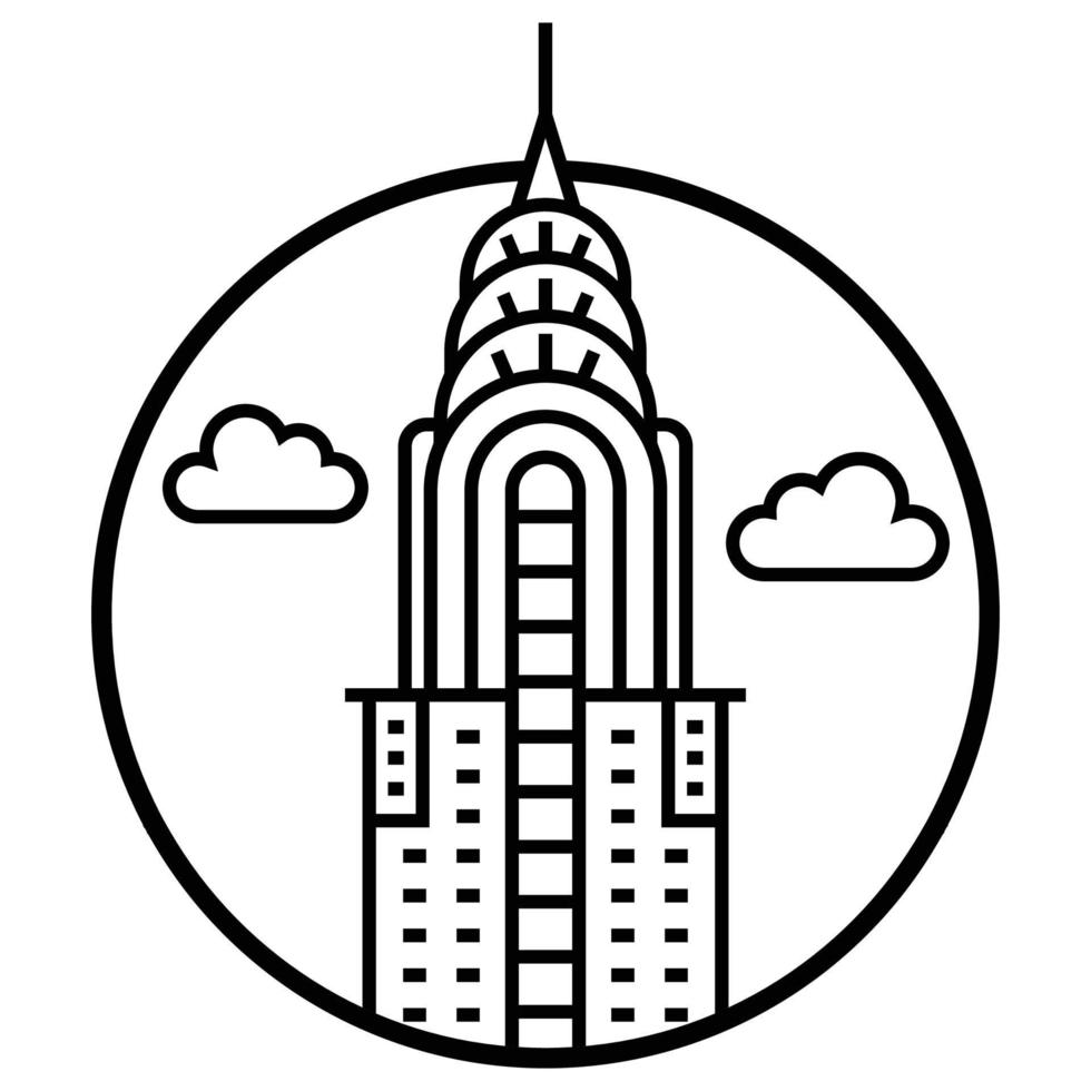 World famous building Chrysler 16592195 Vector Art at Vecteezy World famous building Chrysler 16592195 Vector Art at Vecteezy