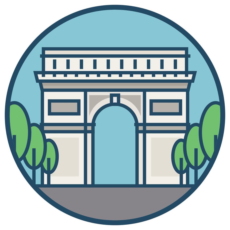 World famous building - Triumphal Arch, Paris vector