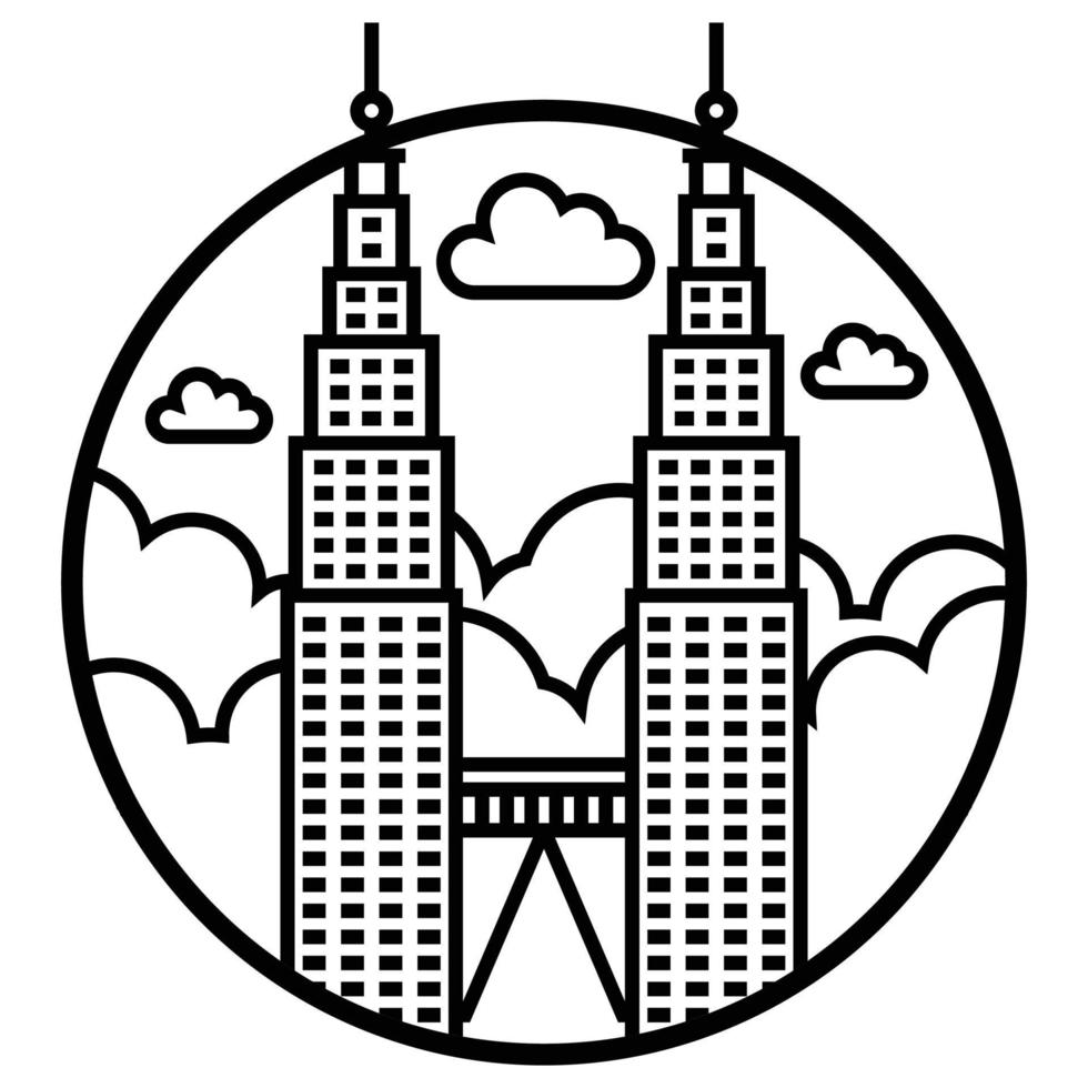 World famous building - Kuala Lumpur vector