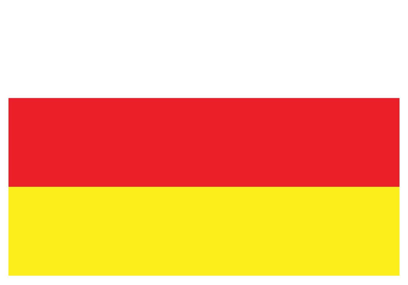 National flag of North Ossetia - Flat color icon. vector