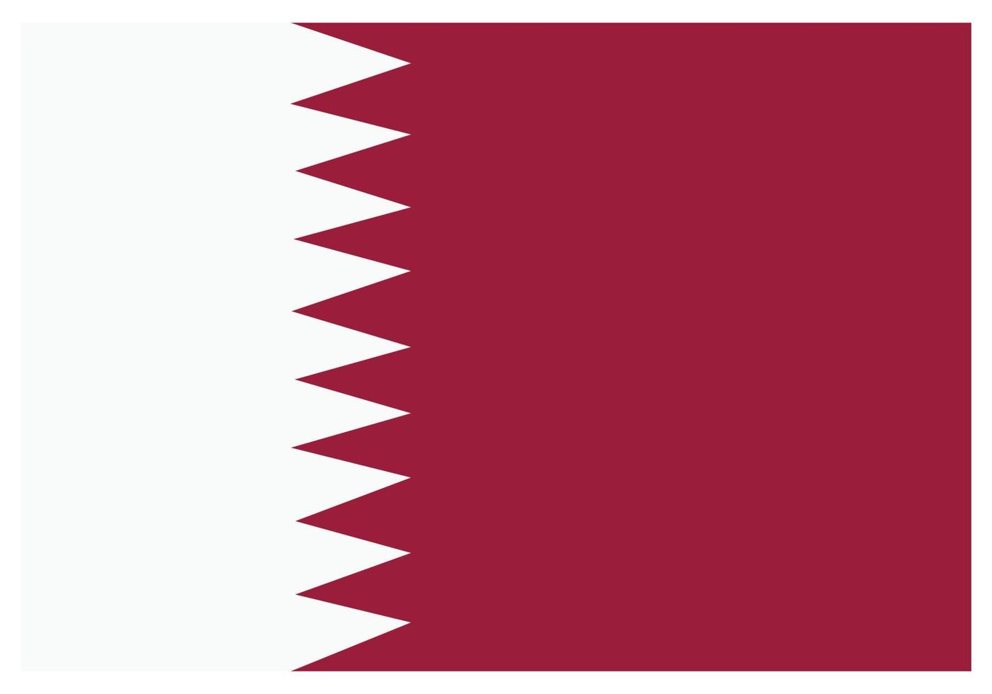National flag of Qatar - Flat color icon. vector