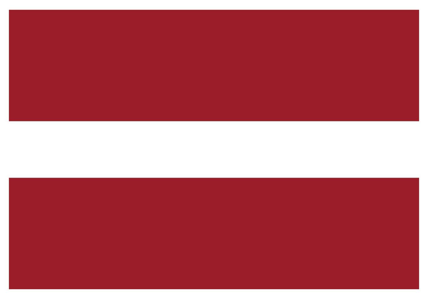 National flag of Latvia - Flat color icon. vector