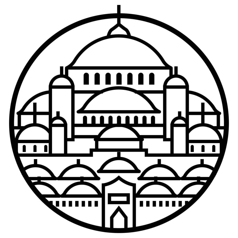 edificio de fama mundial - turquía vector