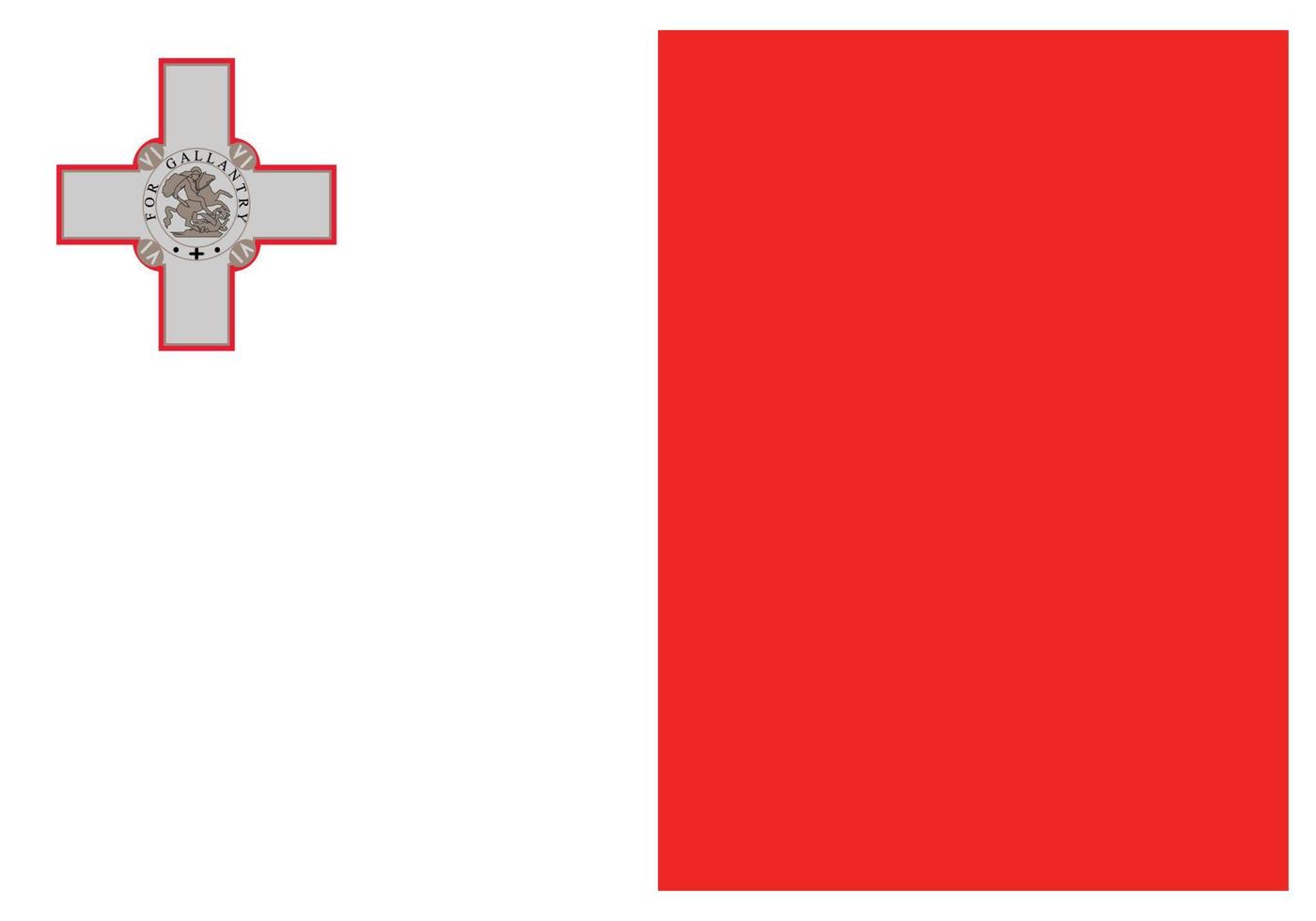 bandera nacional de malta - icono de color plano. vector