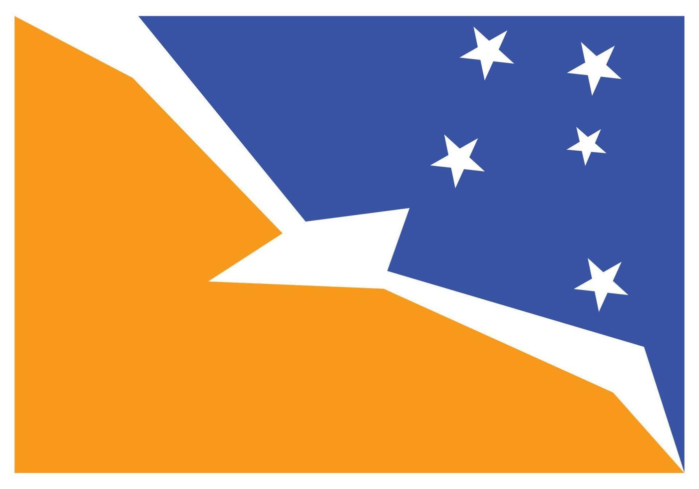 National flag of Tierra del Fuego Province - Argentina - Flat color icon. vector