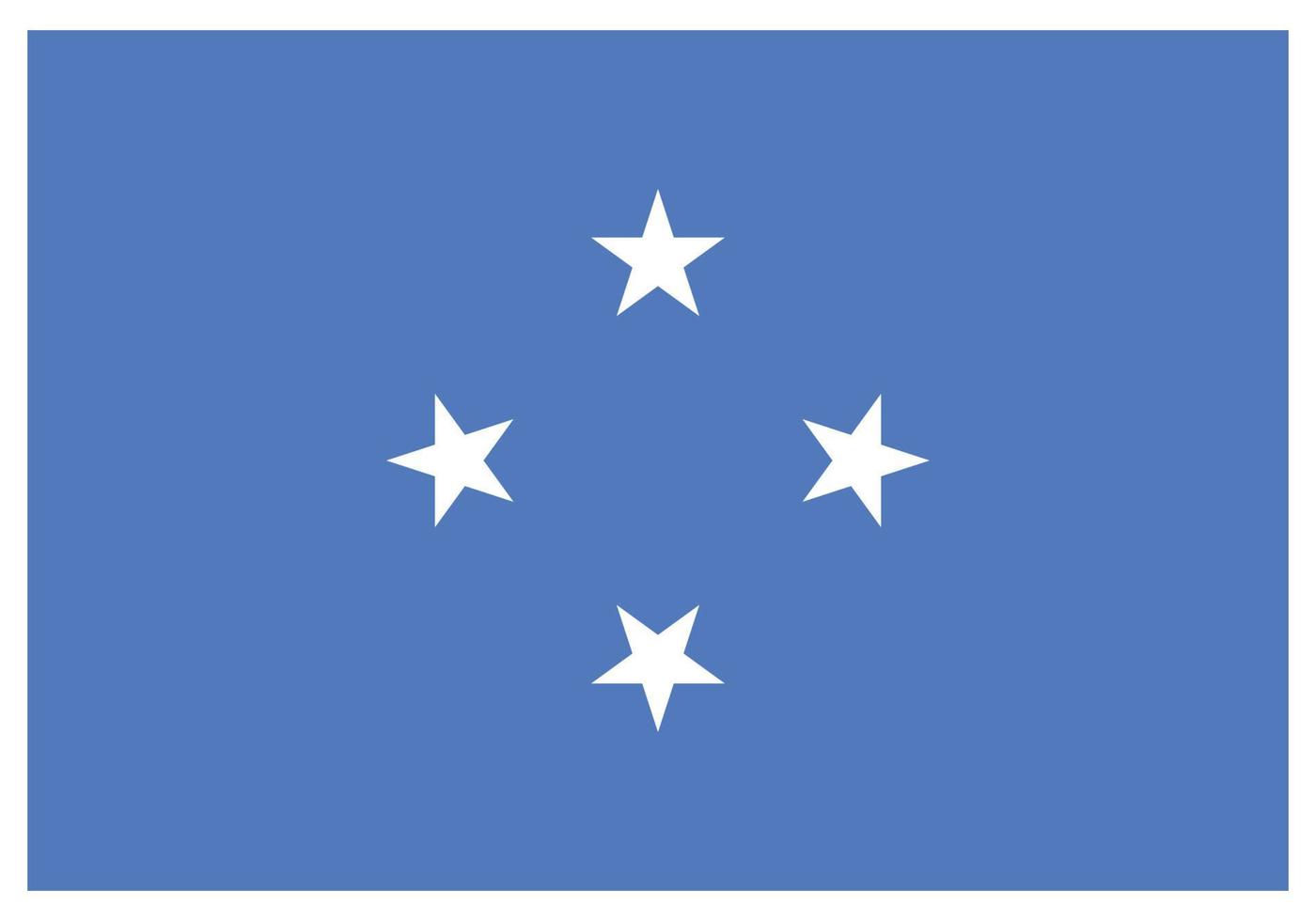 National flag of Micronesia Federated States - Flat color icon. vector