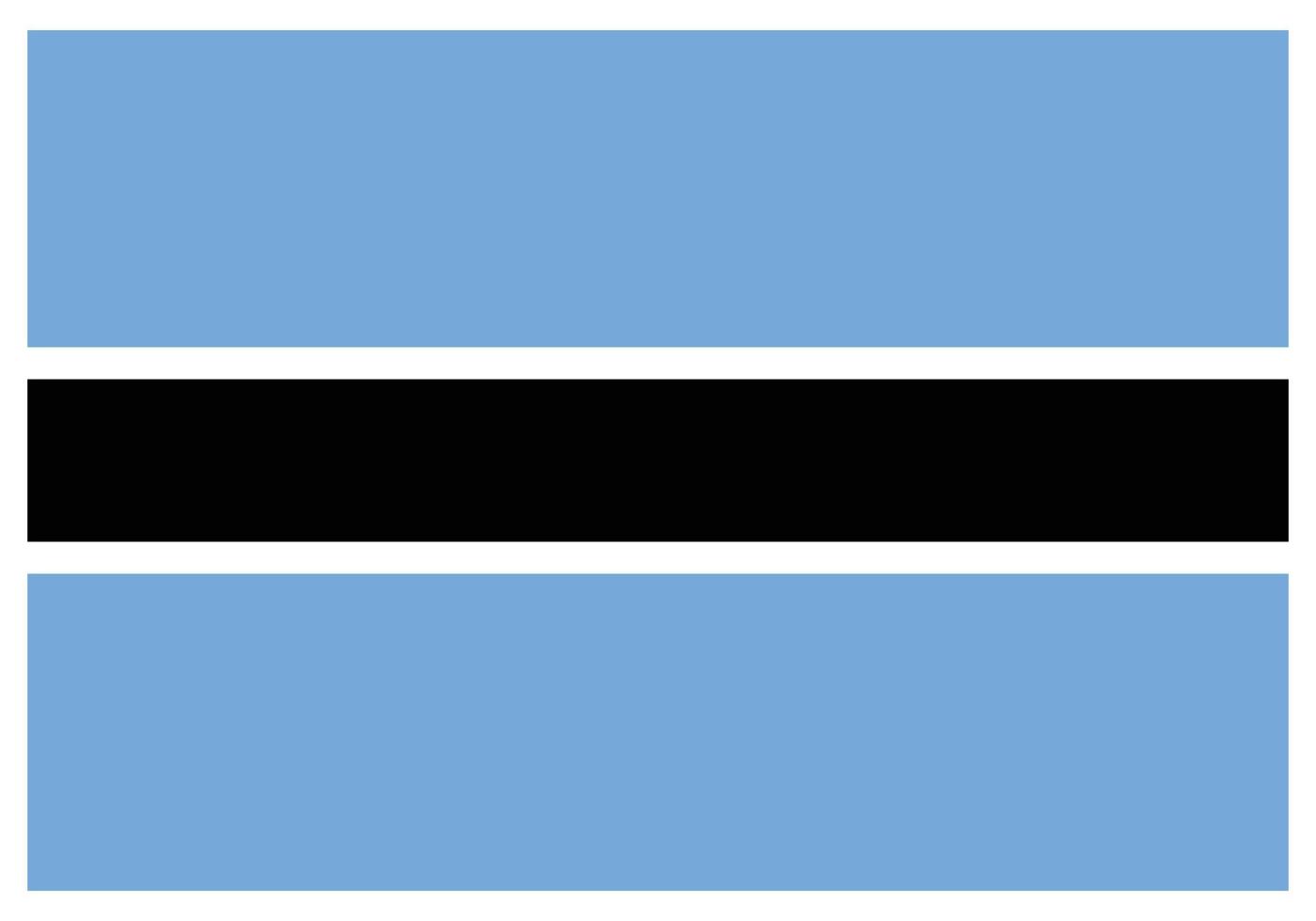 National flag of Botswana - Flat color icon. vector