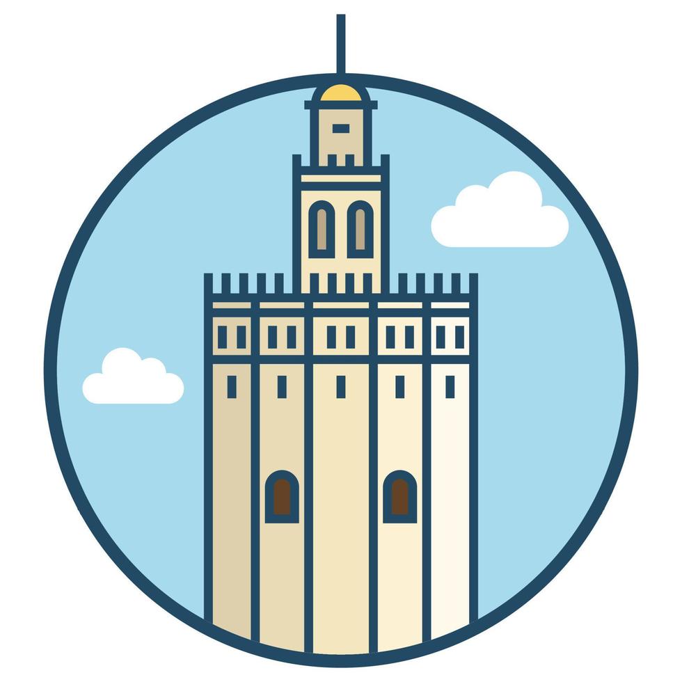 edificio de fama mundial - sevilla vector